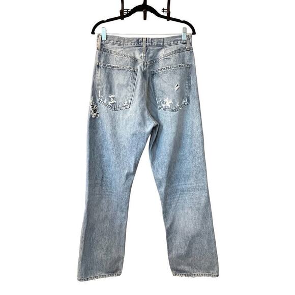 AGOLDE 90’s Jeans Women’s A069C-811 Size 29 Blue Denim Distressed Button Fly Y2K - Picture 4 of 15